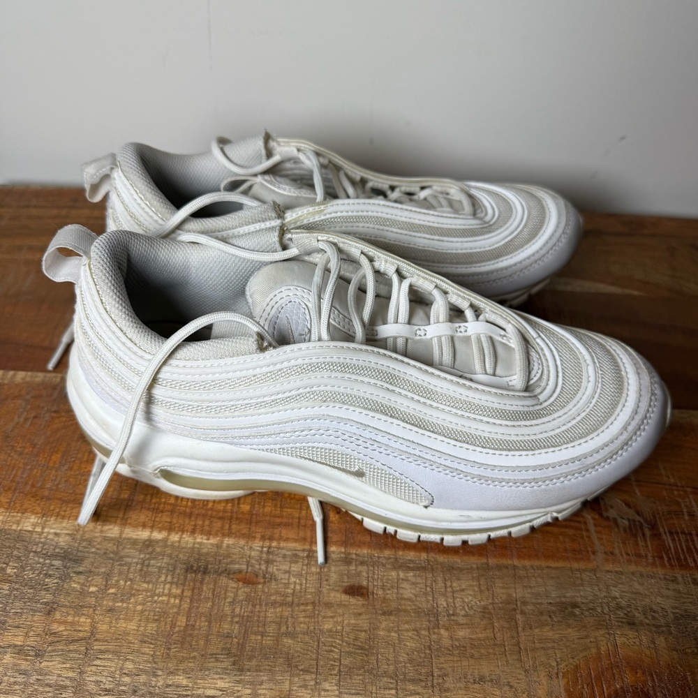 Nike Air Max 97 White Sneakers, Women’s 8.5 - Picture 6 of 10
